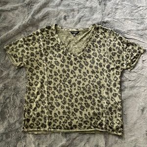 Lucky Brand Leopard print burnout Tee